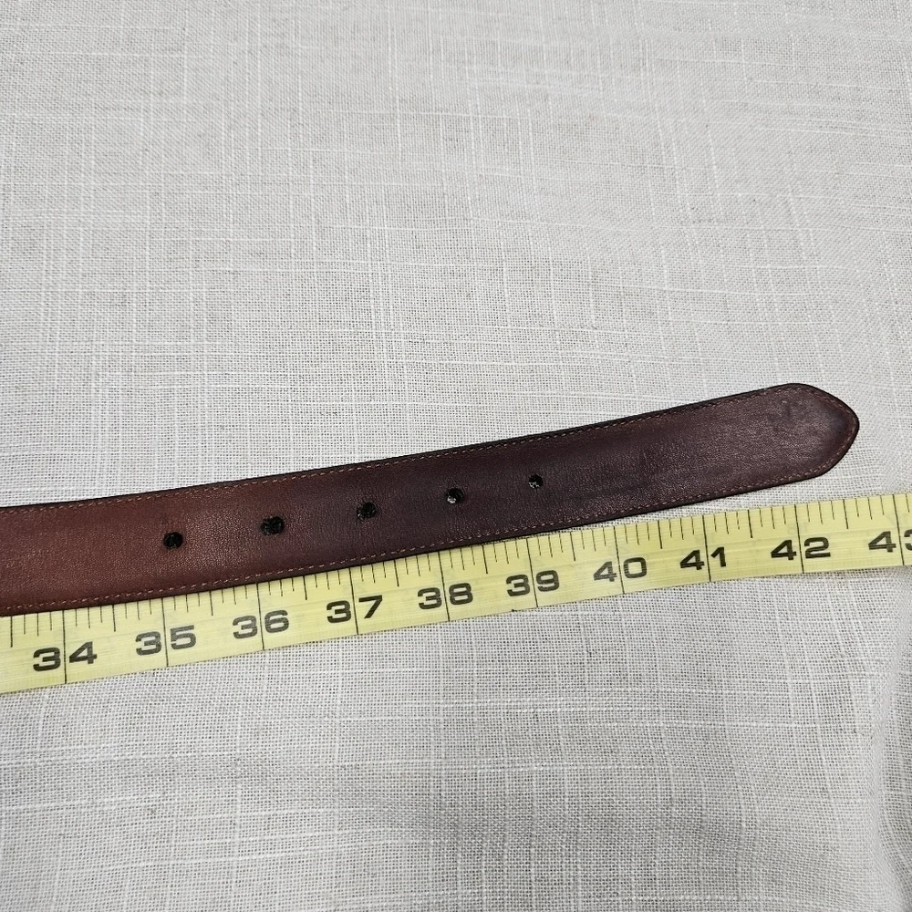Coach Brown Belt Solid Leather Neutral Minimalist Office Business Casual size 38